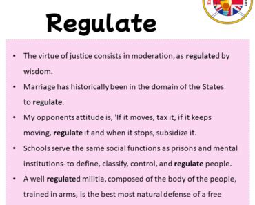 regulates in English .